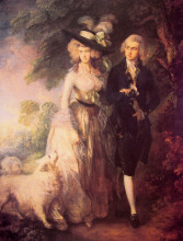 Репродукция картины "mr. and mrs. william hallett (the morning walk)" художника "гейнсборо томас"