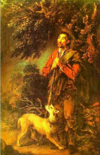 Репродукция картины "the woodsman" художника "гейнсборо томас"