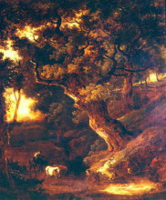 Копия картины "landscape with cows and human figure" художника "гейнсборо томас"