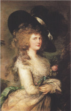 Репродукция картины "portrait of georgiana, duchess of devonshire" художника "гейнсборо томас"