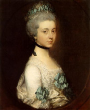 Репродукция картины "portrait of lady elizabeth montagu, duchess of buccleuch and queensberry" художника "гейнсборо томас"