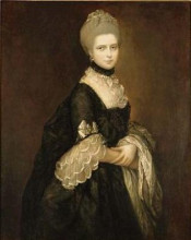 Репродукция картины "portrait of maria walpole, countess of waldegrave, later duchess of gloucester" художника "гейнсборо томас"