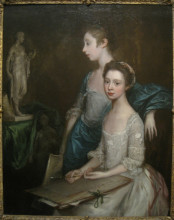 Репродукция картины "portrait of the artist&#39;s daughters" художника "гейнсборо томас"