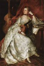 Репродукция картины "portrait of ann ford (later mrs. thicknesse)" художника "гейнсборо томас"