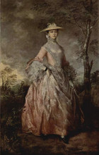 Репродукция картины "portrait of mary countess howe" художника "гейнсборо томас"