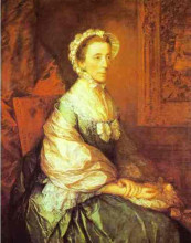 Репродукция картины "mary, duchess of montagu" художника "гейнсборо томас"