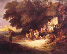 Копия картины "the cottage door" художника "гейнсборо томас"