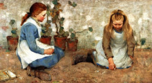 Репродукция картины "playmates" художника "генри джордж"