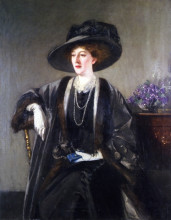 Репродукция картины "mrs. kirkwood" художника "генри джордж"