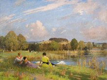 Копия картины "a september day" художника "генри джордж"
