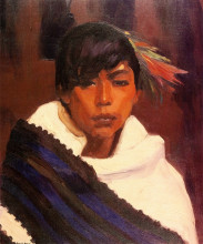 Копия картины "ricardo, indian of san ildefonso" художника "генри роберт"