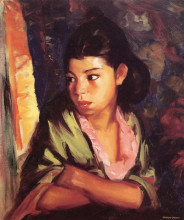 Копия картины "lucinda, mexican girl" художника "генри роберт"