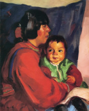 Копия картины "maria and baby" художника "генри роберт"