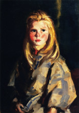 Репродукция картины "young blond girl, corrymore lass (bridget lavelle)" художника "генри роберт"