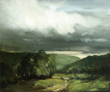 Репродукция картины "storm weather - wyoming valley" художника "генри роберт"