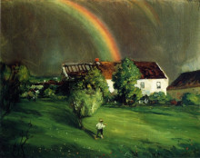 Репродукция картины "the rainbow, hormandie" художника "генри роберт"