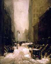 Картина "снег в нью-йорке" художника "генри роберт"