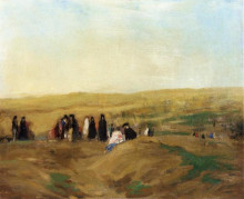 Копия картины "procession in spain (also known as spanish landscape with figures)" художника "генри роберт"