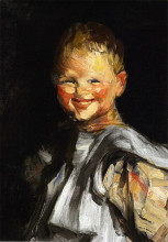 Репродукция картины "laughing child" художника "генри роберт"
