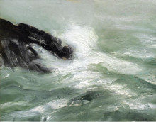 Копия картины "marine - storm sea" художника "генри роберт"
