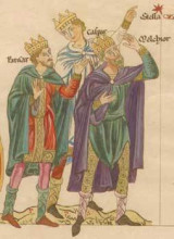 Картина "the three magi (balthasar, caspar, melchior)" художника "геррада ландсбергская"