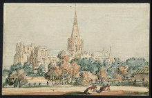 Копия картины "chichester cathedral from the south west" художника "гёртин томас"