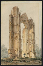 Репродукция картины "part of the ruins of walsingham priory" художника "гёртин томас"