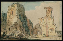 Репродукция картины "the ruins of middleham castle, yorkshire" художника "гёртин томас"