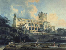 Картина "jedburgh abbey from the river" художника "гёртин томас"