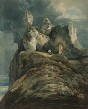 Картина "bamburgh castle, northumberland" художника "гёртин томас"