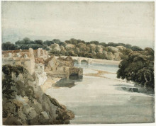 Репродукция картины "the river tweed near kelso" художника "гёртин томас"