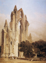Репродукция картины "guisborough priory, yorkshire" художника "гёртин томас"