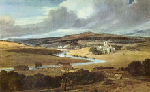Копия картины "kirkstall abbey, yorkshire" художника "гёртин томас"