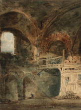 Картина "the ruins of the emperor julian&#39;s baths, h&#244;tel de cluny, paris" художника "гёртин томас"