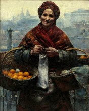 Копия картины "jewish woman selling oranges" художника "герымский александр"