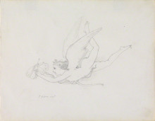 Копия картины "a putto pursuing a butterfly" художника "гибсон джон"