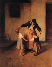 Репродукция картины "grandma and children" художника "гизис николаос"