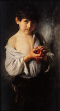 Копия картины "boy with cherries" художника "гизис николаос"