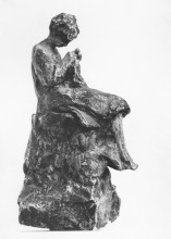 Репродукция картины "girl knitting" художника "гизис николаос"