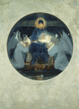Репродукция картины "mother of god, study" художника "гизис николаос"