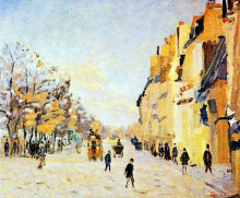 Репродукция картины "quai de bercy, effets de neige" художника "гийомен арман"