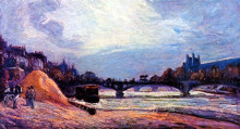 Копия картины "le pont des arts" художника "гийомен арман"