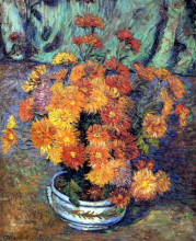 Картина "vase de chrysanthemes" художника "гийомен арман"