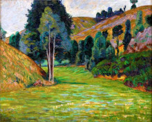 Копия картины "valley in pontgibaud" художника "гийомен арман"