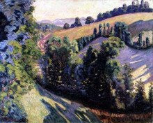 Репродукция картины "landscape at pontgibaud" художника "гийомен арман"