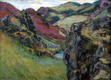 Картина "landscape near saint-julien-des-chazes" художника "гийомен арман"