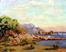 Копия картины "la pointe du lou gaou" художника "гийомен арман"