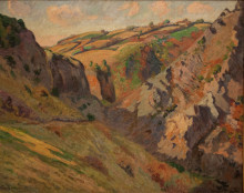 Копия картины "caves prunal near pontgibaud (auvergne)" художника "гийомен арман"