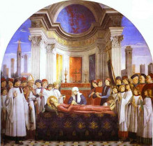 Копия картины "the funeral of st. fina" художника "гирландайо доменико"