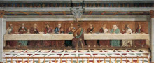 Репродукция картины "last supper" художника "гирландайо доменико"